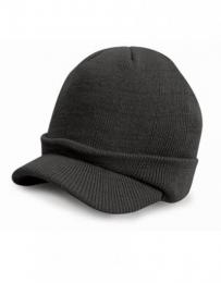 RESULT WINTER ESSENTIALS RC60 Esco Army Knitted Hat-Charcoal Grey