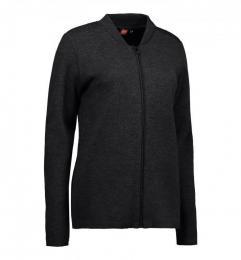Damski sweter rozpinany ID 0645-Charcoal melange