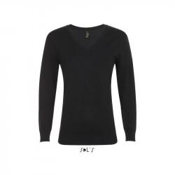 Damski sweter biznesowy SOL'S GLORY WOMEN-Black