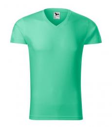 Koszulka męska MALFINI Slim Fit V-neck 146-miętowy