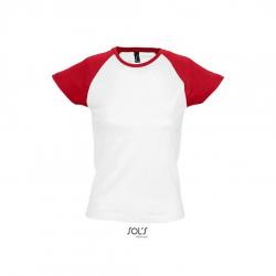 Kontrastowa koszulka damska SOL'S MILKY-White / Red