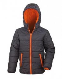 RESULT CORE RT233J Junior Soft Padded Jacket-Black/Orange