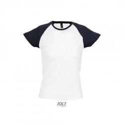 Kontrastowa koszulka damska SOL'S MILKY-White / Navy