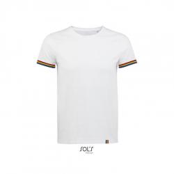 T-shirt męski SOL'S RAINBOW MEN-White / Multicolore