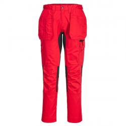 Spodnie serwisowe stretch z kieszeniami kaburowymi PORTWEST WX2 CD883-Deep Red