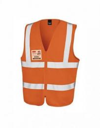 RESULT SAFE-GUARD RT202 Zip I.D. Safety Tabard-Fluorescent Orange