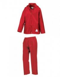 RESULT RT95J Junior Waterproof Jacket & Trouser Set-Red