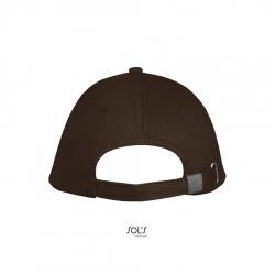 5-panelowa czapka z daszkiem SOL'S LONG BEACH-Chocolate / Beige
