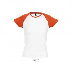 Kontrastowa koszulka damska SOL'S MILKY-White / Orange