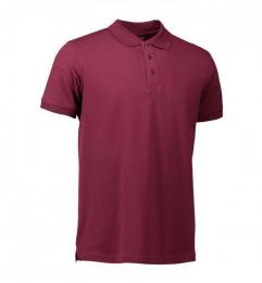 Męska koszulka polo ze stretchem ID 0525-Bordeaux