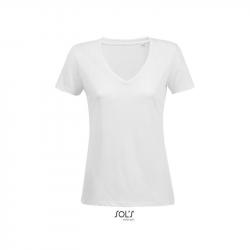 Damska koszulka V-neck SOL'S MOTION-White