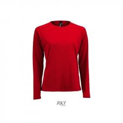 Damska koszulka sportowa z długim rękawem SOL'S SPORTY LSL WOMEN-Red