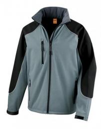 RESULT WORK-GUARD RT118 Hooded Soft Shell Jacket-Grey/Black