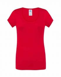 Damski t-shirt V-neck JHK TSUL CRT-Red