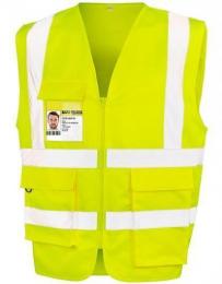 RESULT SAFE-GUARD RT477 Heavy Duty Polycotton Security Vest-Fluorescent Yellow