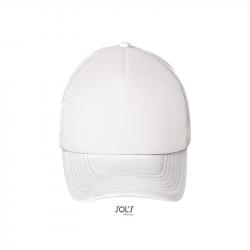 5-panelowa czapka z siatką SOL'S BUBBLE-White