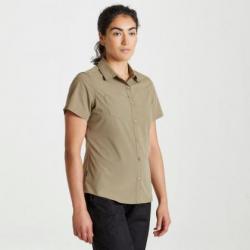 Craghoppers Expert Womens Kiwi Short Sleeved Shirt-Pebble