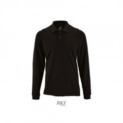 Męska koszulka polo z długim rękawem SOL'S PERFECT LSL MEN-Black