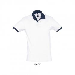 Męska kontrastowa koszulka polo SOL'S PRINCE-White / French navy