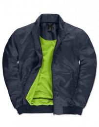 B&C Men´s Jacket Trooper– Navy/Neon Green