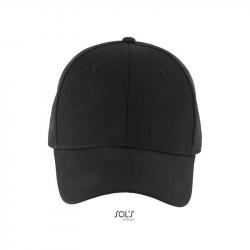 6-panelowa czapka z daszkiem SOL'S BLAZE-Black