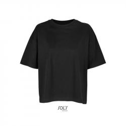 Damski t-shirt oversize SOL'S BOXY WOMEN-Deep black