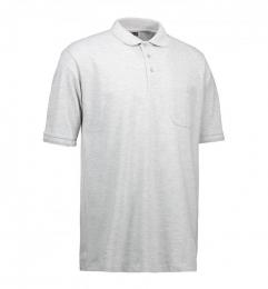Męska koszulka polo z kieszonką ID 0520-Grey melange