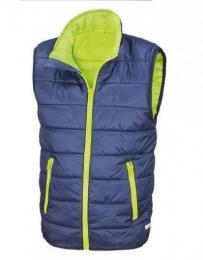 RESULT CORE RT234Y Youth Soft Padded Bodywarmer-Navy/Lime