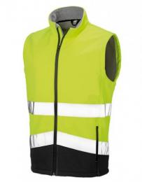 RESULT SAFE-GUARD RT451 Printable Safety Softshell Gilet-Fluorescent Yellow/Black