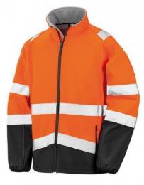RESULT SAFE-GUARD RT450 Printable Safety Softshell Jacket-Fluorescent Orange/Black