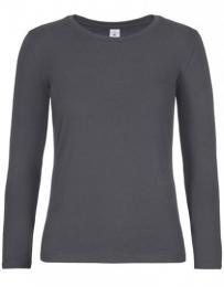 B&C Women´s T-Shirt #E190 Long Sleeve– Dark Grey