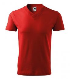 Męska koszulka MALFINI V-neck 102-czerwony
