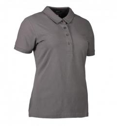 Damska koszulka polo premium ID 0535-Silver grey