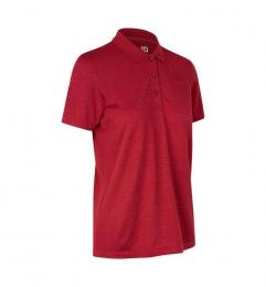 Koszulka polo | active | damska-Mørk rød melange