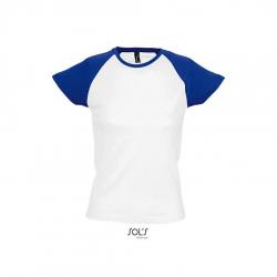 Kontrastowa koszulka damska SOL'S MILKY-White / Royal blue