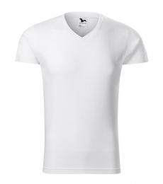 Koszulka męska MALFINI Slim Fit V-neck 146-biały