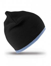 RESULT WINTER ESSENTIALS RC46 Reversible Fashion Fit Hat-Black/Sky
