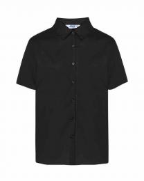 Damska koszula biznesowa z krótkim rękawem JHK SHL POPSS-Black