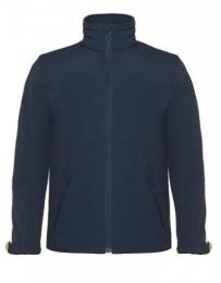 B&C Kids´ Hooded Softshell Jacket– Navy