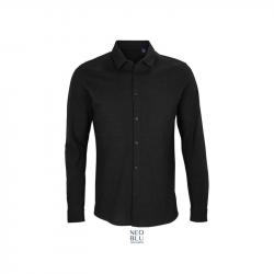 Męska koszula biznesowa NEOBLU BASILE MEN-Deep black