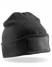 RESULT WINTER ESSENTIALS RC027 Double Knit Printers Beanie-Black