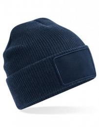 BEECHFIELD B540 Removable Patch Thinsulate™ Beanie-French Navy