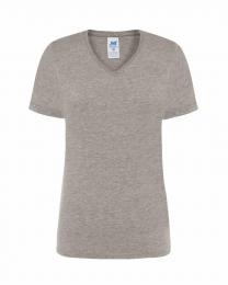 Damski t-shirt V-neck JHK TSRL CMFP-Grey melange