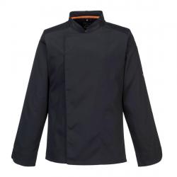 Bluza dla gastronomii PORTWEST Stretch MeshAir Pro C846-Black