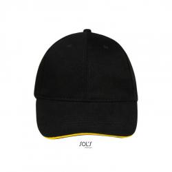 6-panelowa czapka z daszkiem SOL'S BUFFALO-Black / Gold