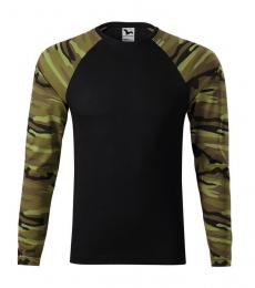 Koszulka unisex MALFINI Camouflage LS 166-camouflage green
