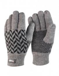 RESULT WINTER ESSENTIALS RC365 Pattern Thinsulate Glove-Grey/Black