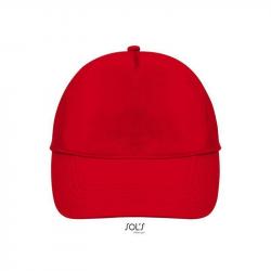 5-panelowa czapka z daszkiem SOL'S BUZZ-Red