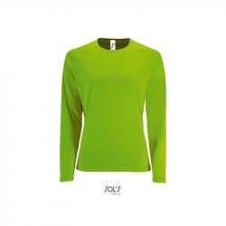 Damska koszulka sportowa z długim rękawem SOL'S SPORTY LSL WOMEN-Neon green