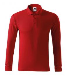 Męska koszulka polo MALFINI Pique Polo LS 221-czerwony